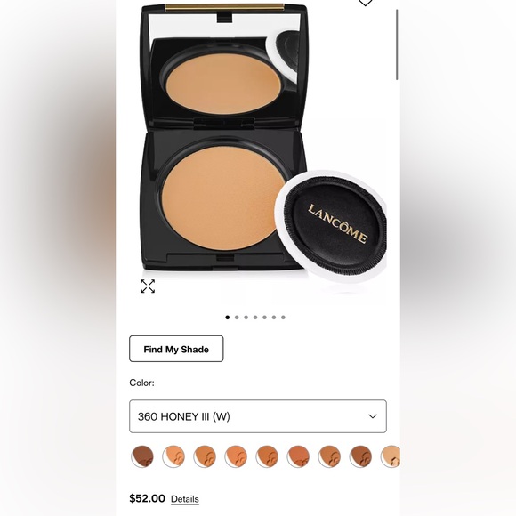 NEW Lancome Dual Finish Multi Tasking Powder & Foundation:360 Honey III (W) - Picture 6 of 8